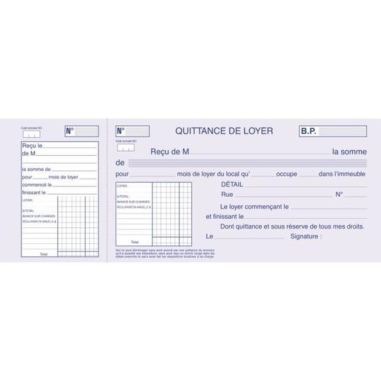 3 dernieres quittances de loyer