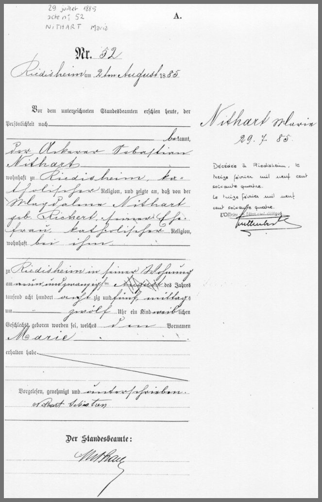 acte de deces exemple