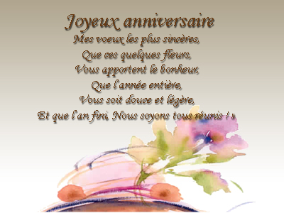 anniversaire modele de texte