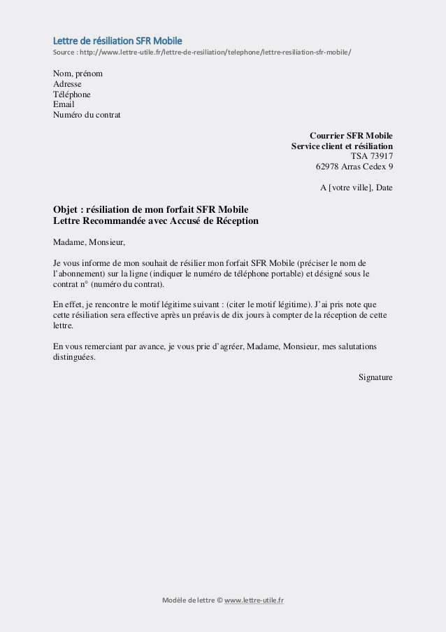 arreter assurance sfr