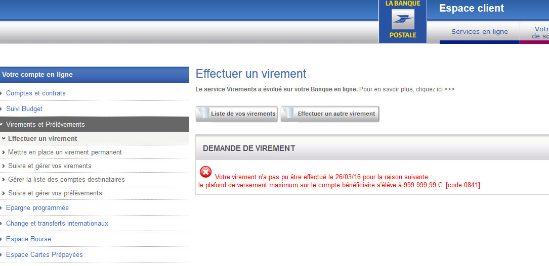 arreter prelevement automatique banque postale