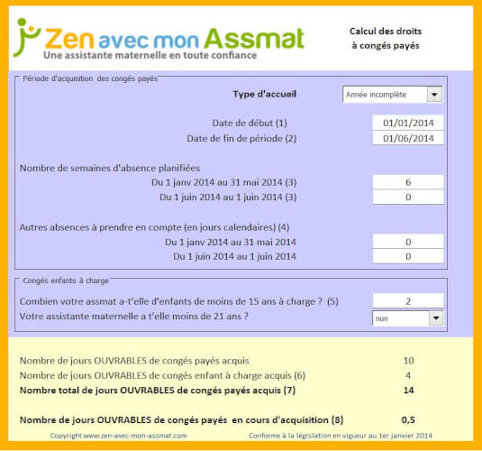 assistante maternelle conges sans solde