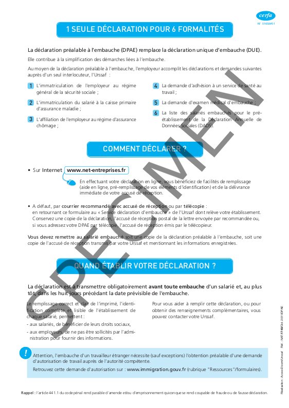attestation assedic employeur perdu
