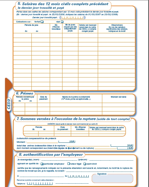 attestation assedic employeur perdu