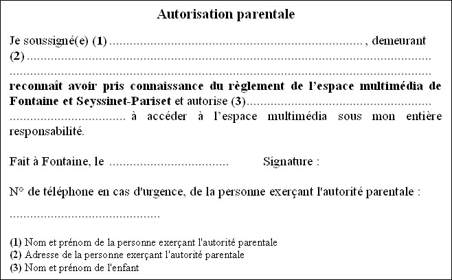 attestation autorite parentale modele