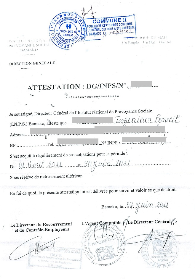 attestation d autorisation