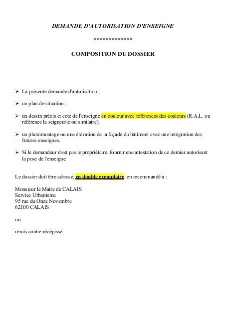 attestation d autorisation