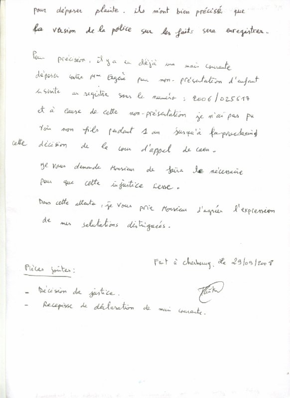 attestation d'hebergement pour mon fils