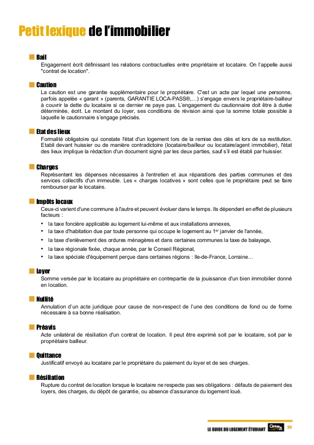 attestation de depart d'un logement