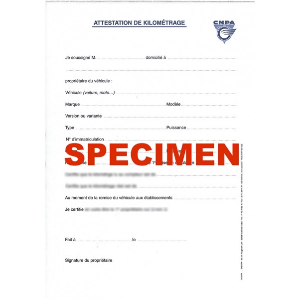 attestation de desistement