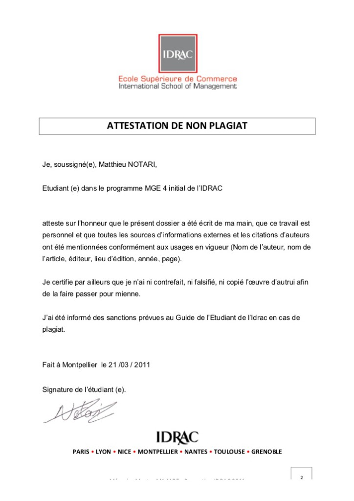 attestation de non activite