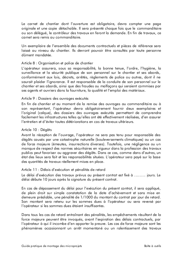 attestation de realisation de contrat