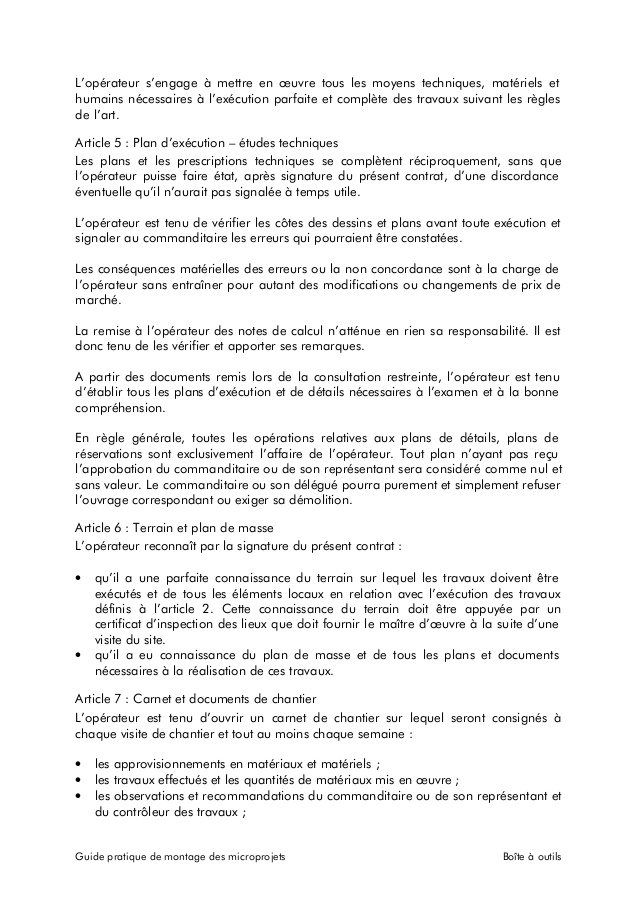 attestation de realisation de contrat