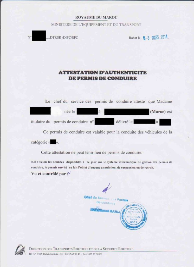 attestation herbergement