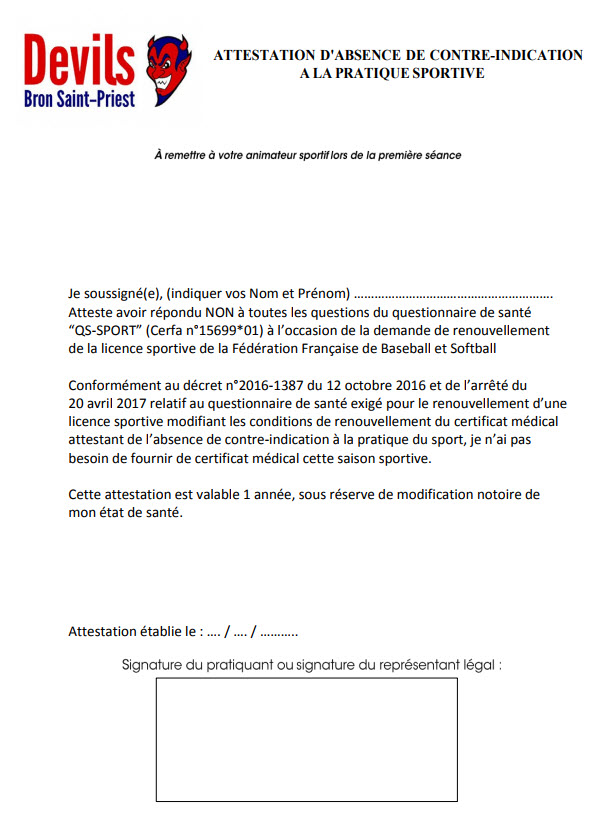 attestation je soussigne