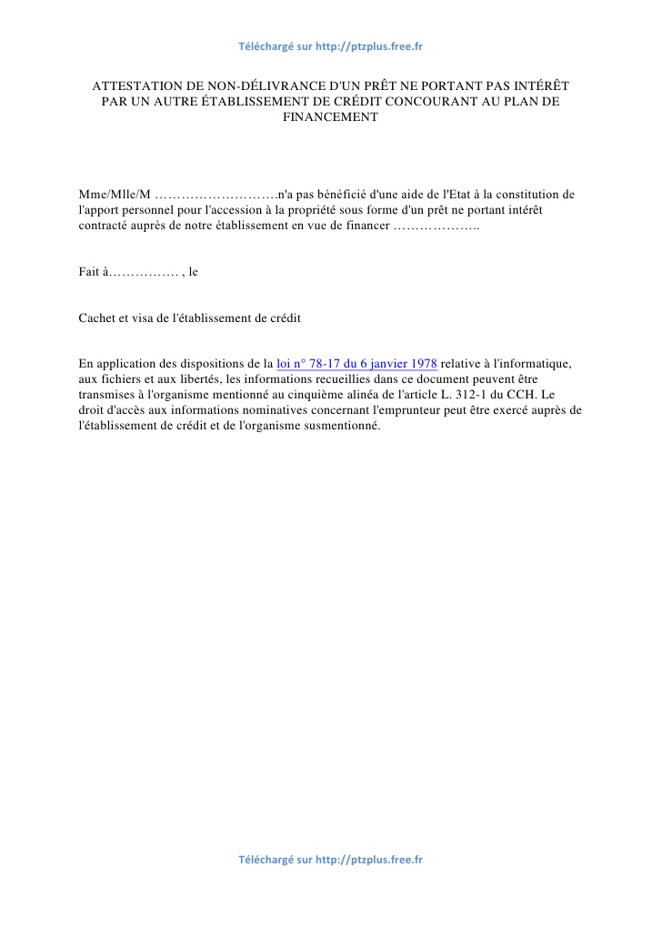 attestation sur l honneu