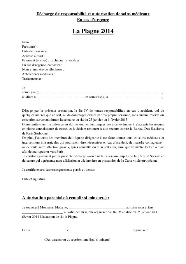 autorisation exemple