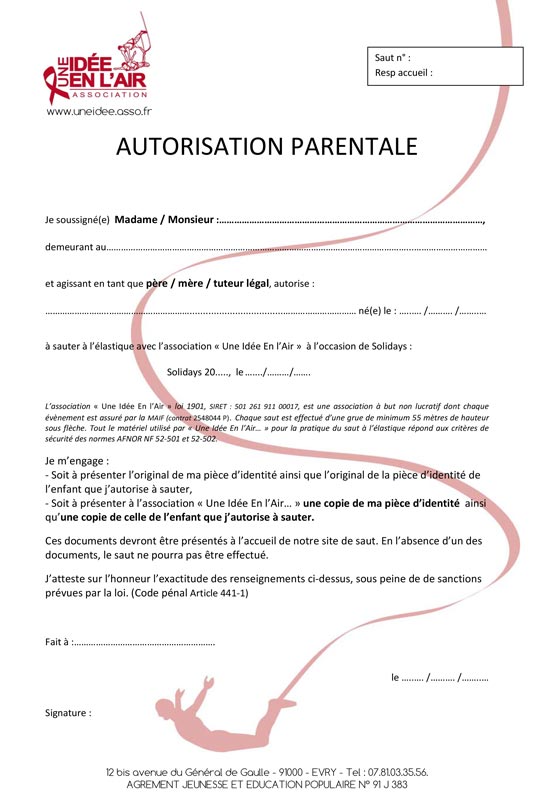 autorisation parentale camping exemple