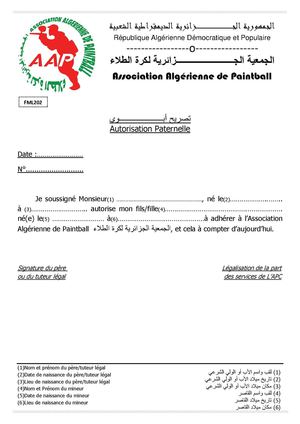 autorisation paternelle algerie
