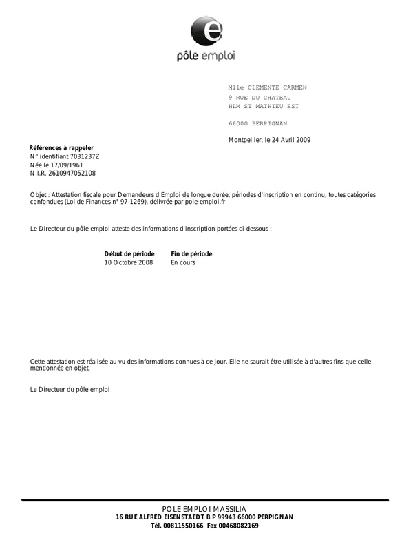 avis d'inscription modele a