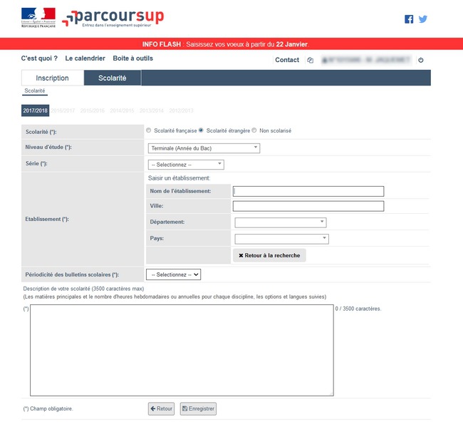 avis d'inscription modele a