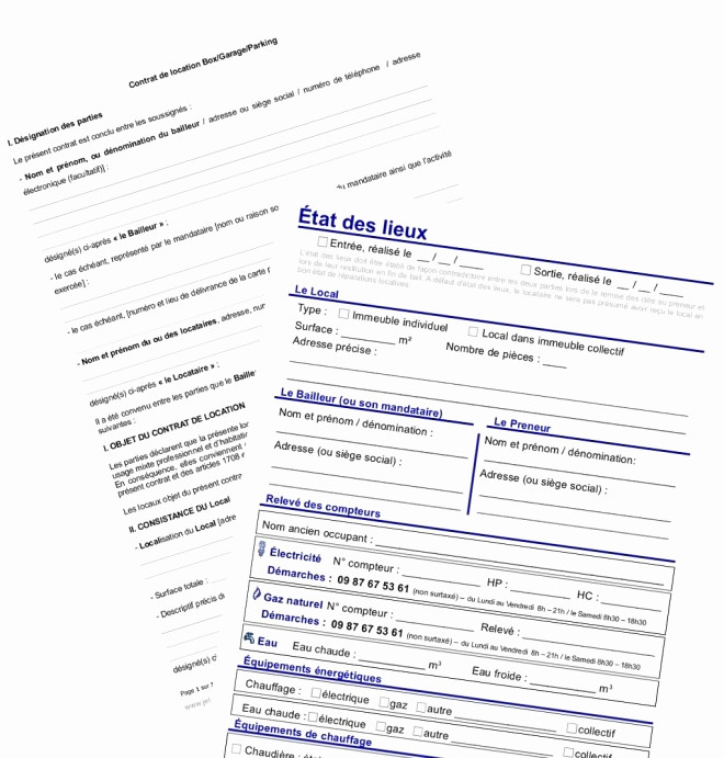 bail de location de garage gratuit a imprimer