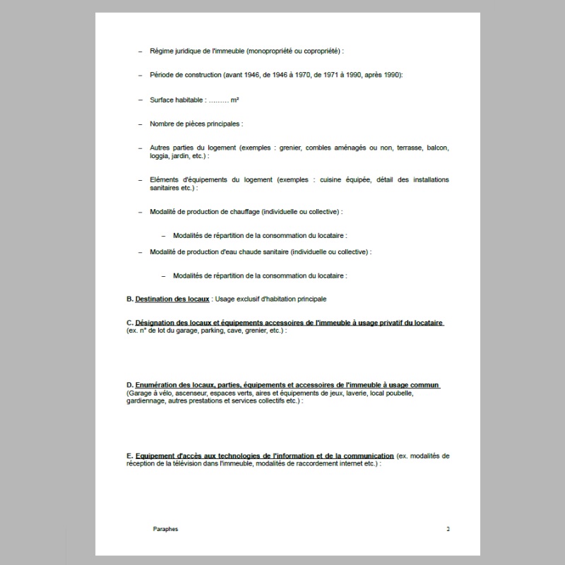 bail de location gratuit a imprimer pdf