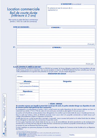 bail professionnel gratuit