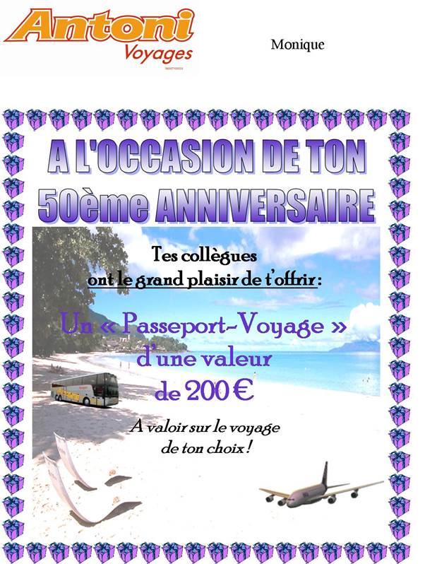 bon a valoir exemple