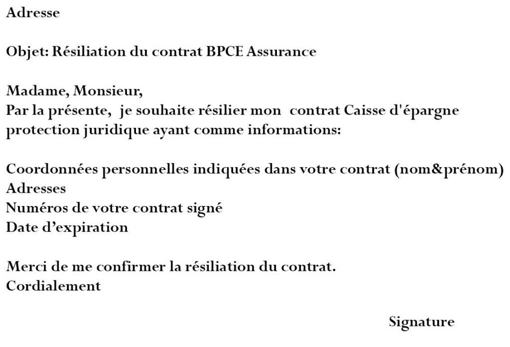 bpce assurance adresse resiliation