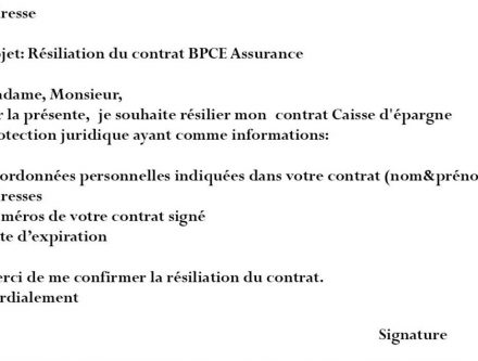 bpce assurance adresse resiliation