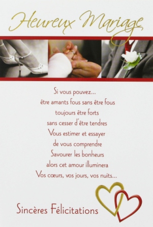 carte felicitation mariage avec texte