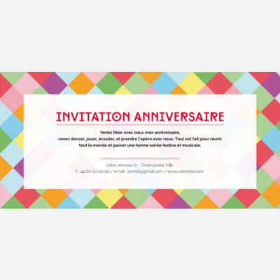 carton d'invitation exemple