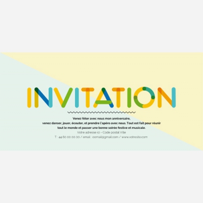 carton d'invitation exemple