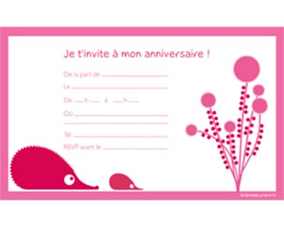 carton d'invitation exemple