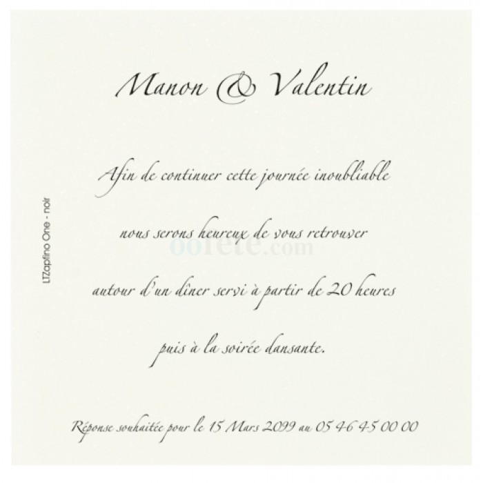 carton d'invitation exemple