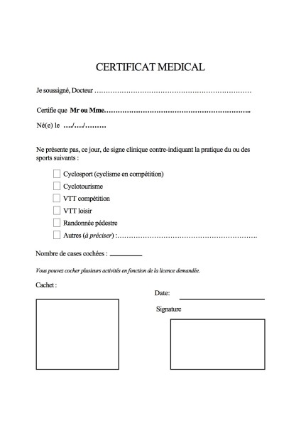 certificat a imprimer gratuit