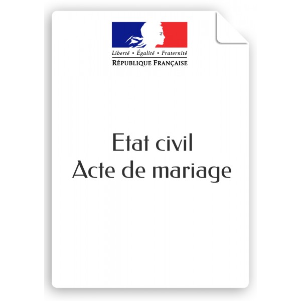certificat de mariage vierge