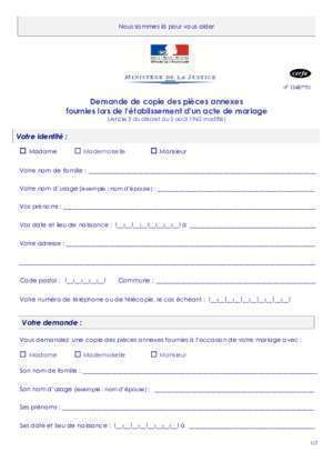 certificat de mariage vierge