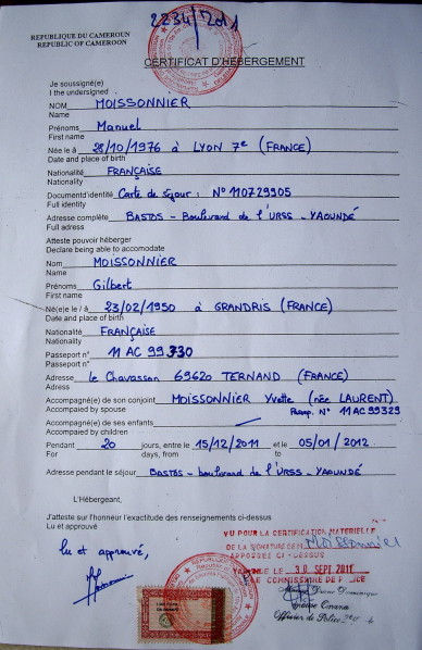 certificat hebergement