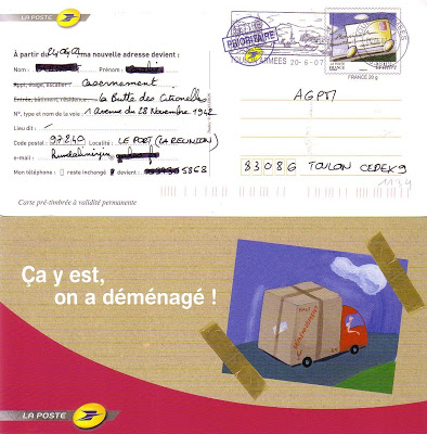 changement adresse courrier la poste