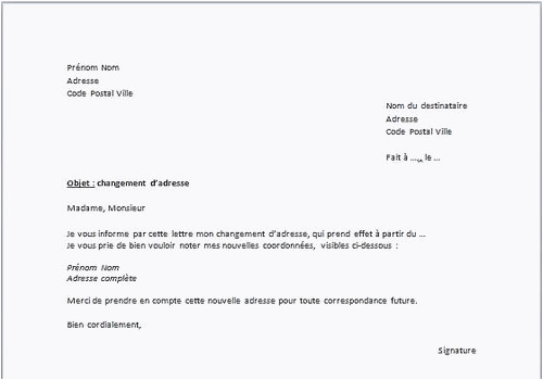 changement d'adresse banque postale