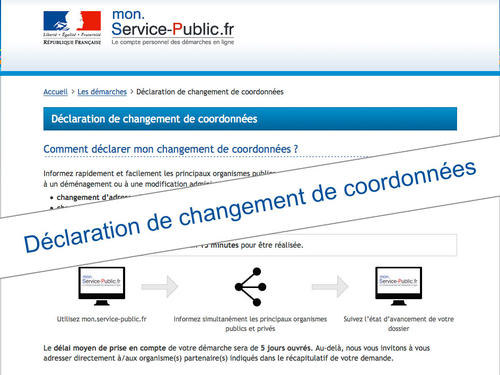 changement d'adresse organisme
