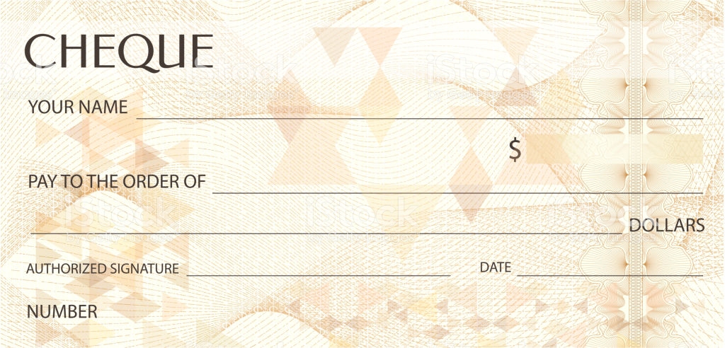 cheque modele