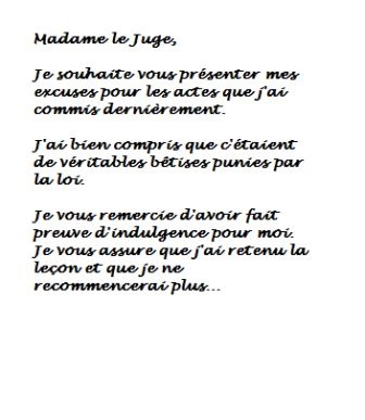 comment ecrire une lettre a un juge