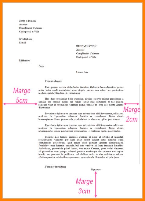 comment ecrire une lettre administrative exemple