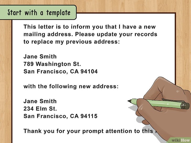 comment ecrire une lettre pour changement d adresse