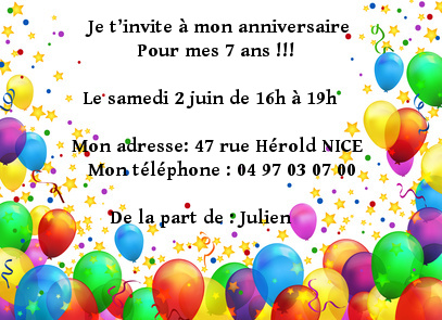 comment rediger une invitation d anniversaire