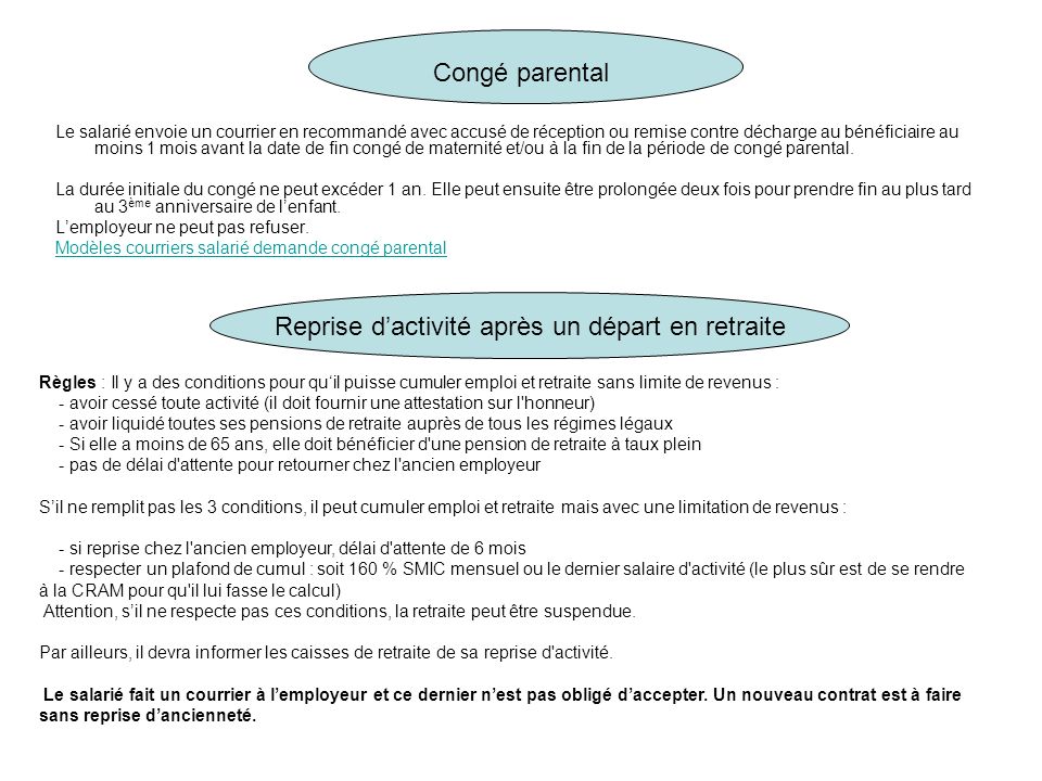 conge parental et cdd