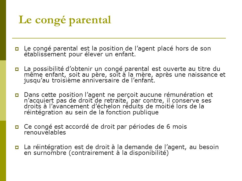 conge parental partiel lettre